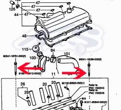 Cylinder head screw for engine HC